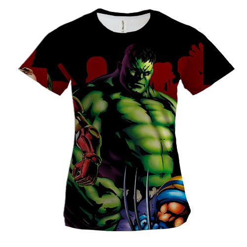 Жіноча 3D футболка Avangers comics