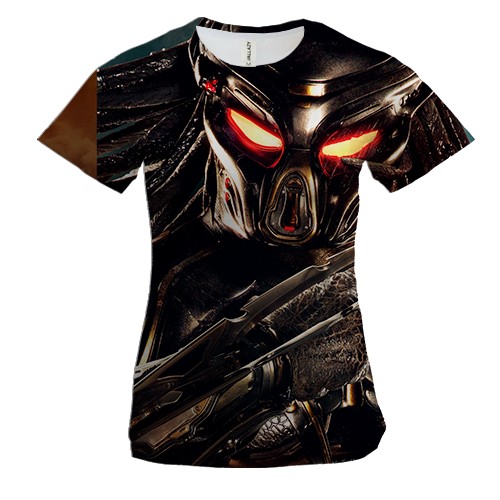 Женская 3D футболка Хищник