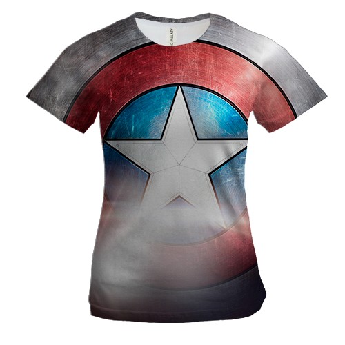 Жіноча 3D футболка Captain America