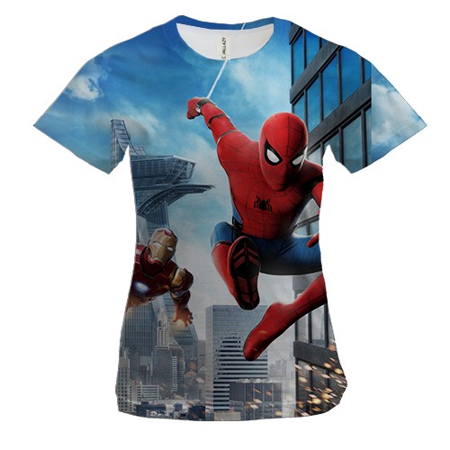 Женская 3D футболка SPIDERMAN