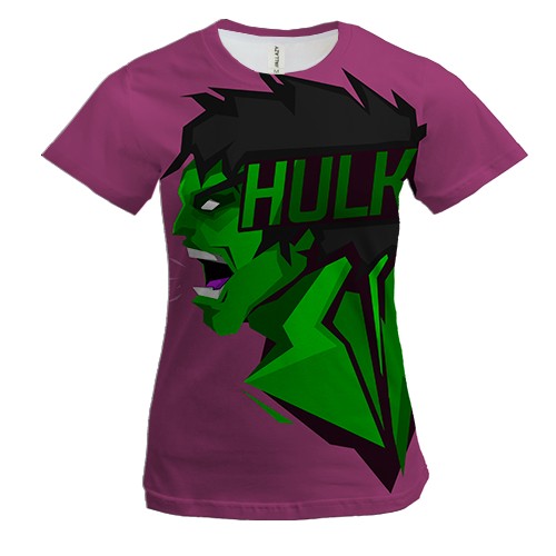 Жіноча 3D футболка Hulk