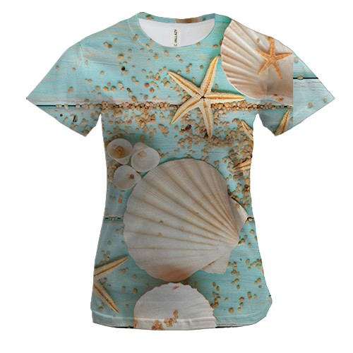 Жіноча 3D футболка Marine attributes