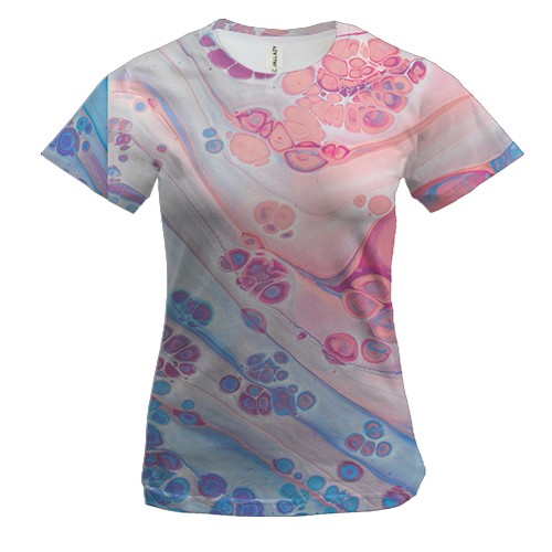 Женская 3D футболка Multicolor abstraction 11