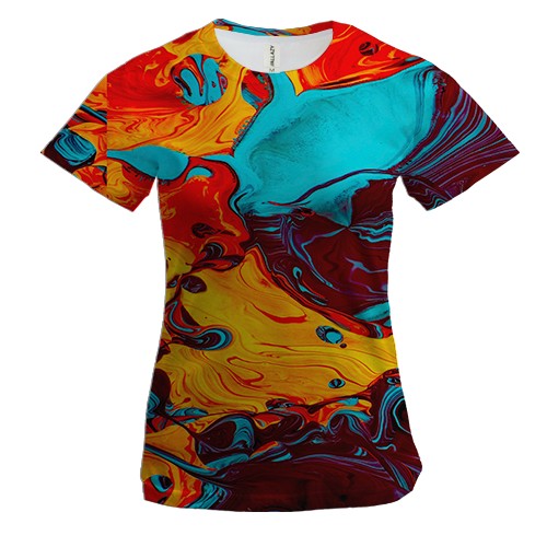 Жіноча 3D футболка Multicolor abstraction 12