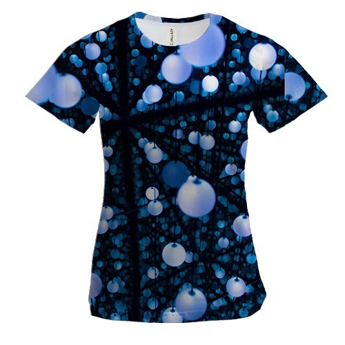 Жіноча 3D футболка White balls pattern