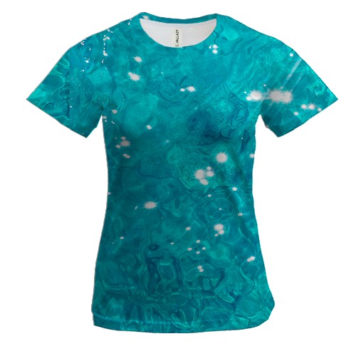 Жіноча 3D футболка Water pattern.