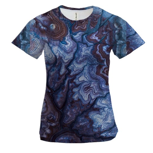 Жіноча 3D футболка Абстракція розводи фарби. 28