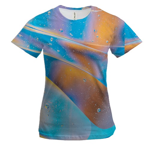 Женская 3D футболка Multicolor abstraction 10