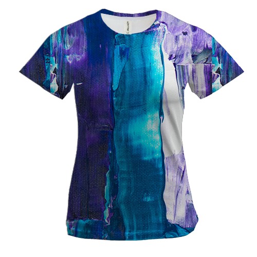 Женская 3D футболка Multicolor abstraction 8