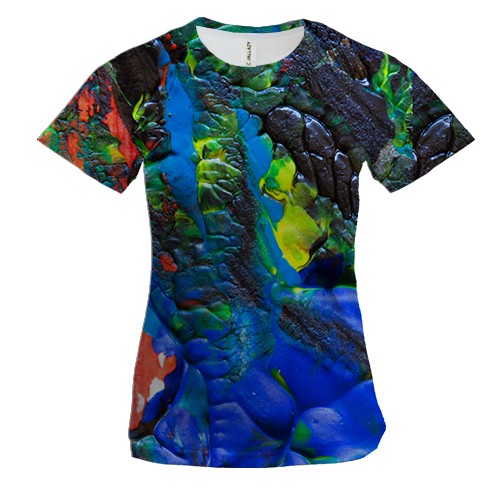 Жіноча 3D футболка Multicolor abstraction 2
