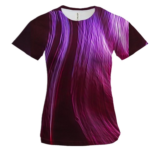 Женская 3D футболка Neon strands