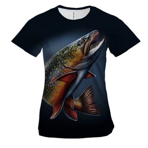 Жіноча 3D футболка з рибою