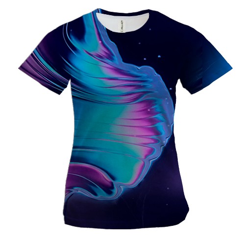 Жіноча 3D футболка Abstraction water