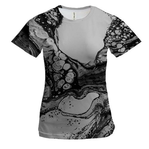 Женская 3D футболка Abstraction alcohol ink