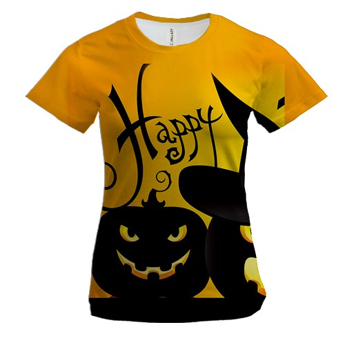 Женская 3D футболка Happy Halloween 4
