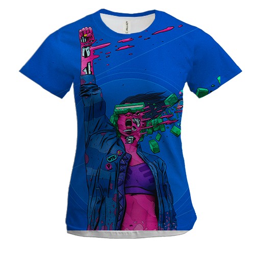 Женская 3D футболка Steampunk art