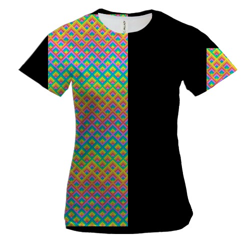 Жіноча 3D футболка Райдужний візерунок