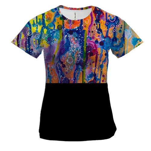 Жіноча 3D футболка плями фарби