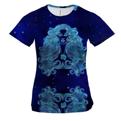 Женская 3D футболка со знаком зодиака Дева (2)