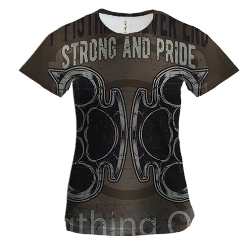 Жіноча 3D футболка з кастетами