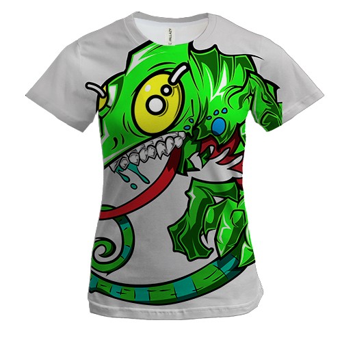 Жіноча 3D футболка Chameleon Art