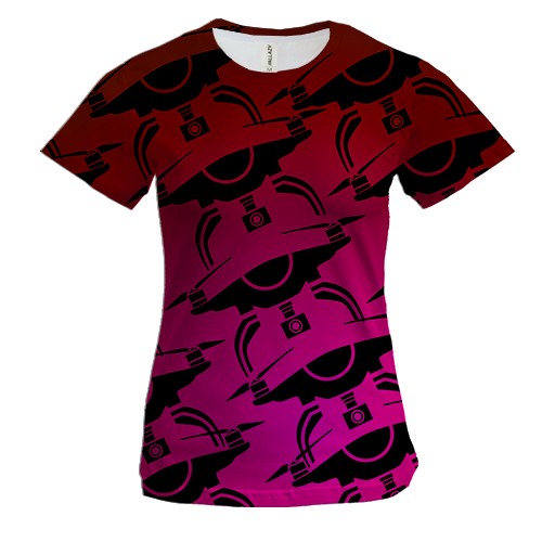 Женская 3D футболка Drone pattern