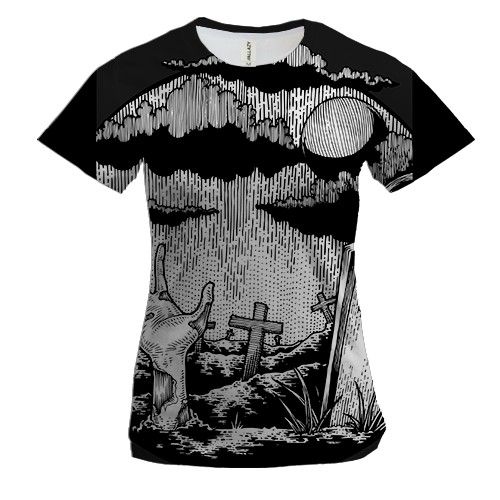 Жіноча 3D футболка Graveyard Graphics