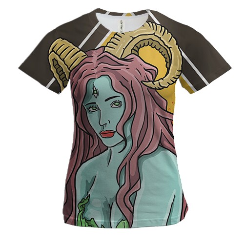 Жіноча 3D футболка Дівчина-сатир