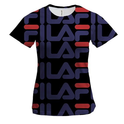 Женская 3D футболка FILA pattern
