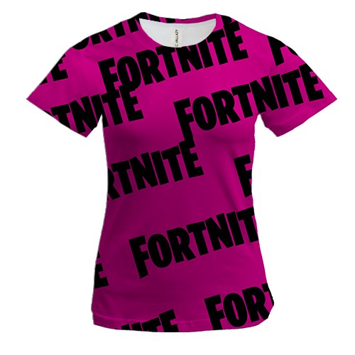 Женская 3D футболка Fortnite pattern