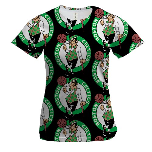 Женская 3D футболка Boston Celtics