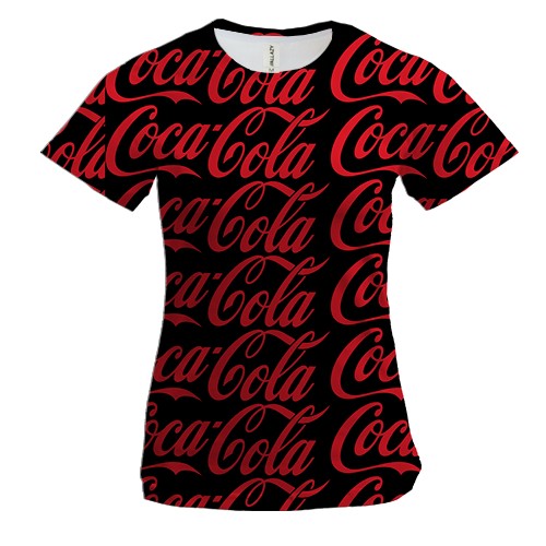 Женская 3D футболка Coca Cola pattern