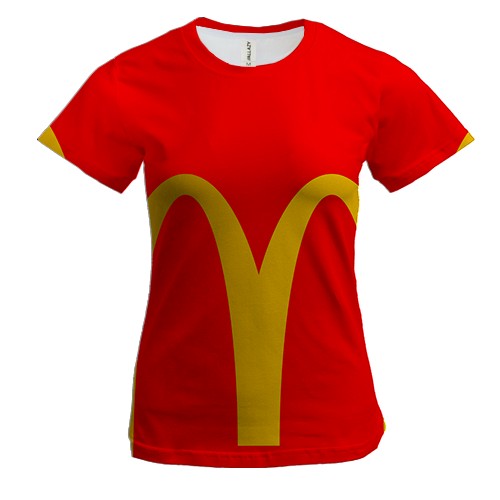 Женская 3D футболка Mc Donalds pattern