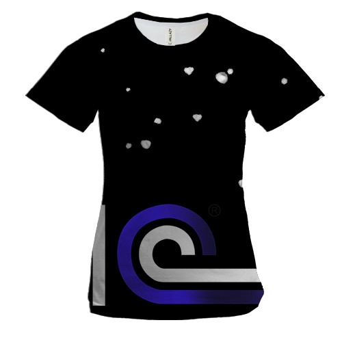 Женская 3D футболка 1с