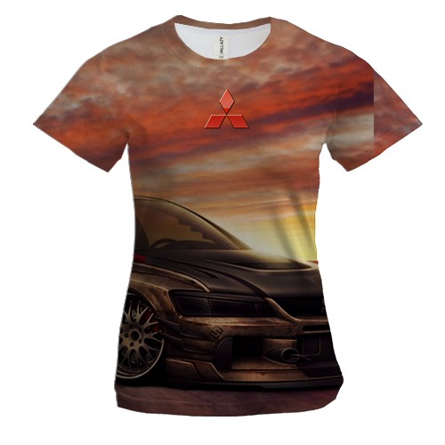 Женская 3D футболка Mitsubishi EVO Art