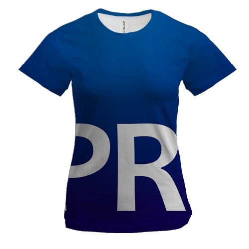 Женская 3D футболка PR