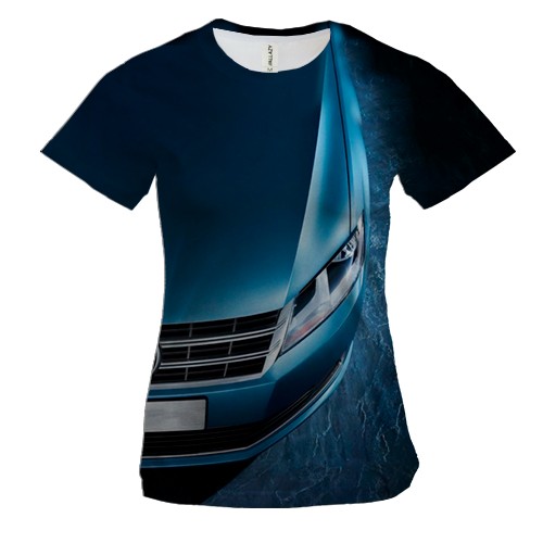 Жіноча 3D футболка Volkswagen Blue