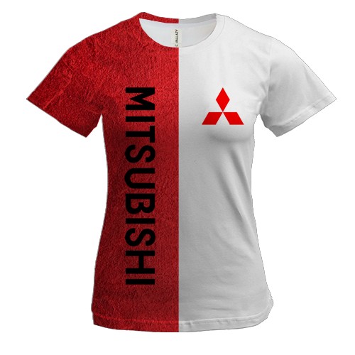 Женская 3D футболка Mitsubishi
