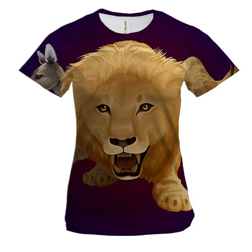 Жіноча 3D футболка Wild Animals