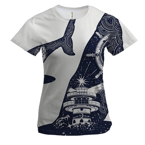 Жіноча 3D футболка Кит Арт