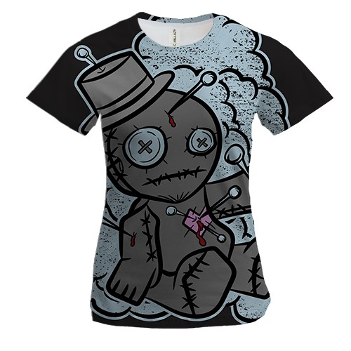 Жіноча 3D футболка з лялькою Вуду