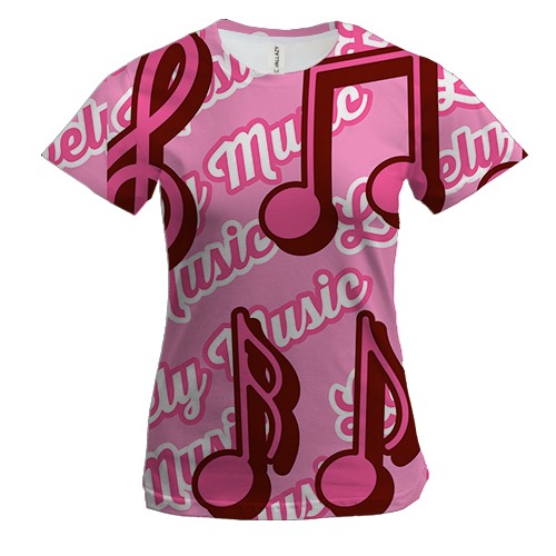 Жіноча 3D футболка Lovely Music