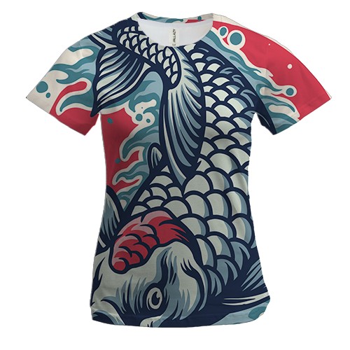 Жіноча 3D футболка Koi Art