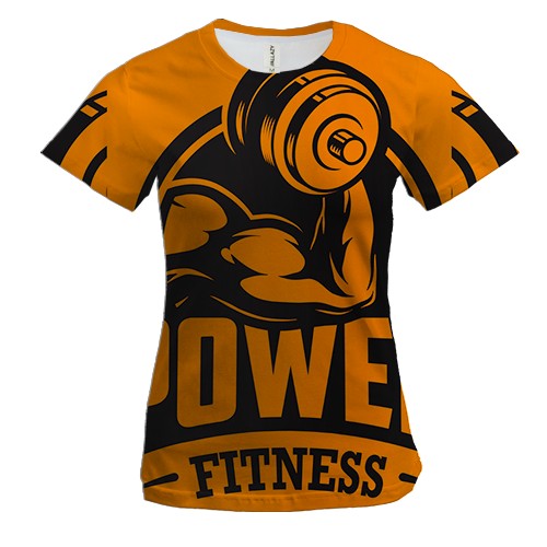 Женская 3D футболка Power Fitness