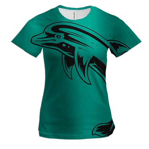 Женская 3D футболка Dolphin Art Graphics