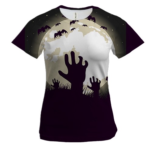 Жіноча 3D футболка з рукою мерця