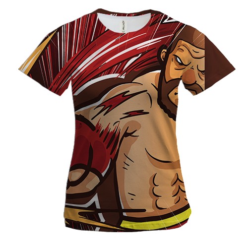 Женская 3D футболка Box fighting