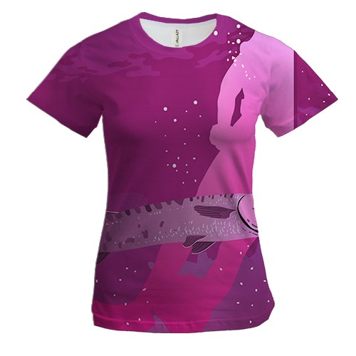 Жіноча 3D футболка Pink Sea