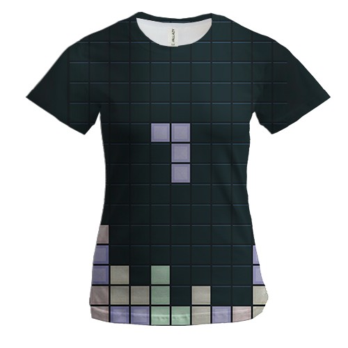 Женская 3D футболка Tetris game
