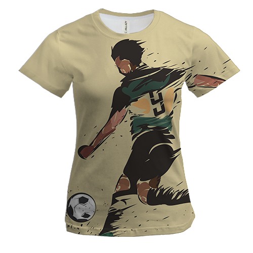 Жіноча 3D футболка Football player Art